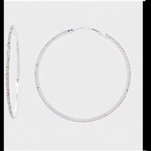 - New Rhinestone Hoops - Picture 2 of 3